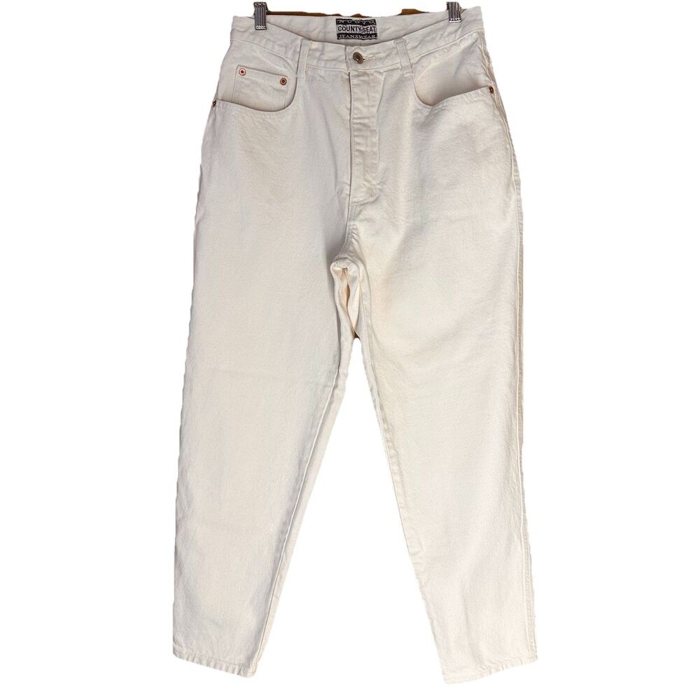 Vintage Nuovo County Seat Jeans Women 13/14S White High Rise Tapered Mom 90s Y2K